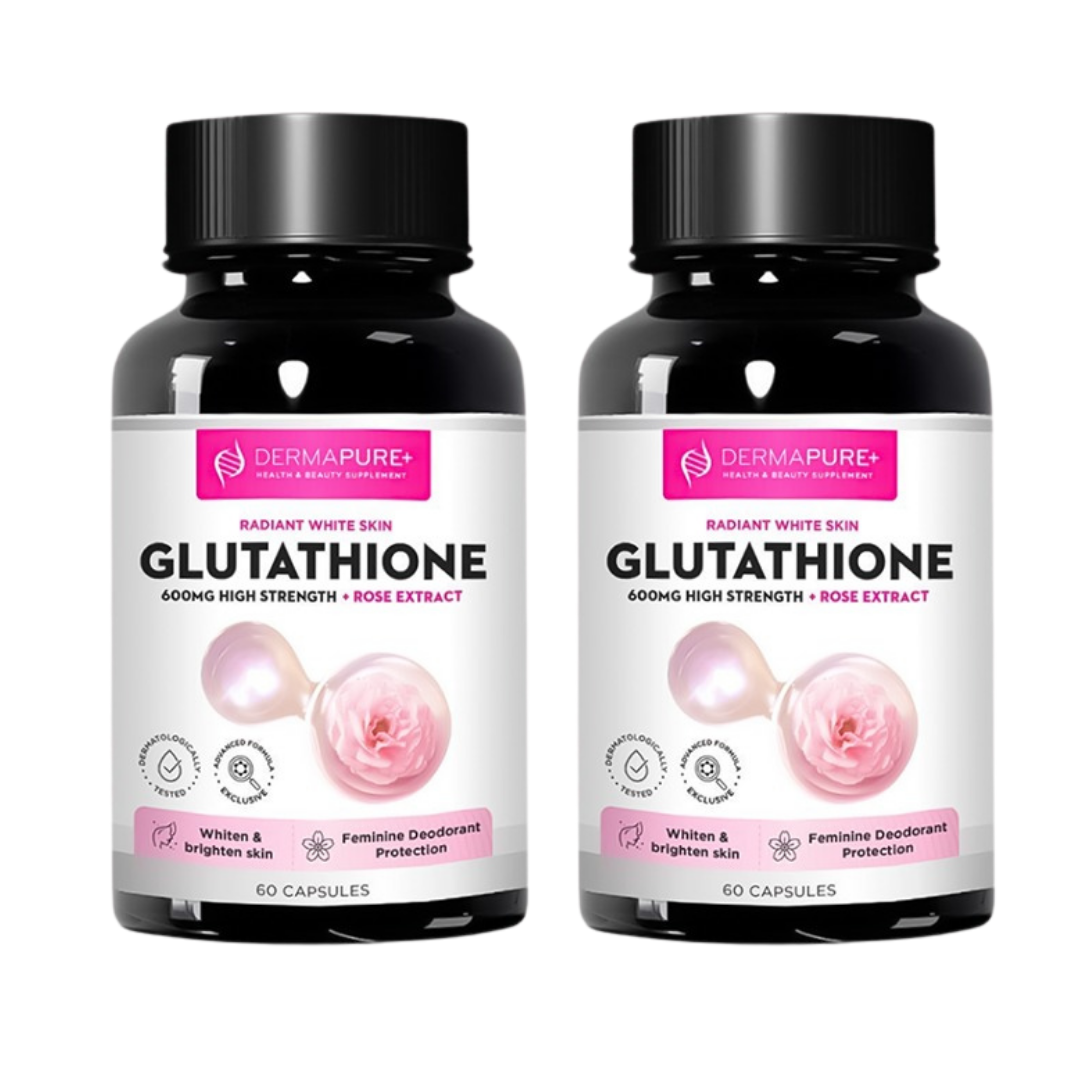DermaPure+ Glutathione 600 mg per Serving 5-in-1 – Antioxidant & Radiant Skin Support, 60 Capsules