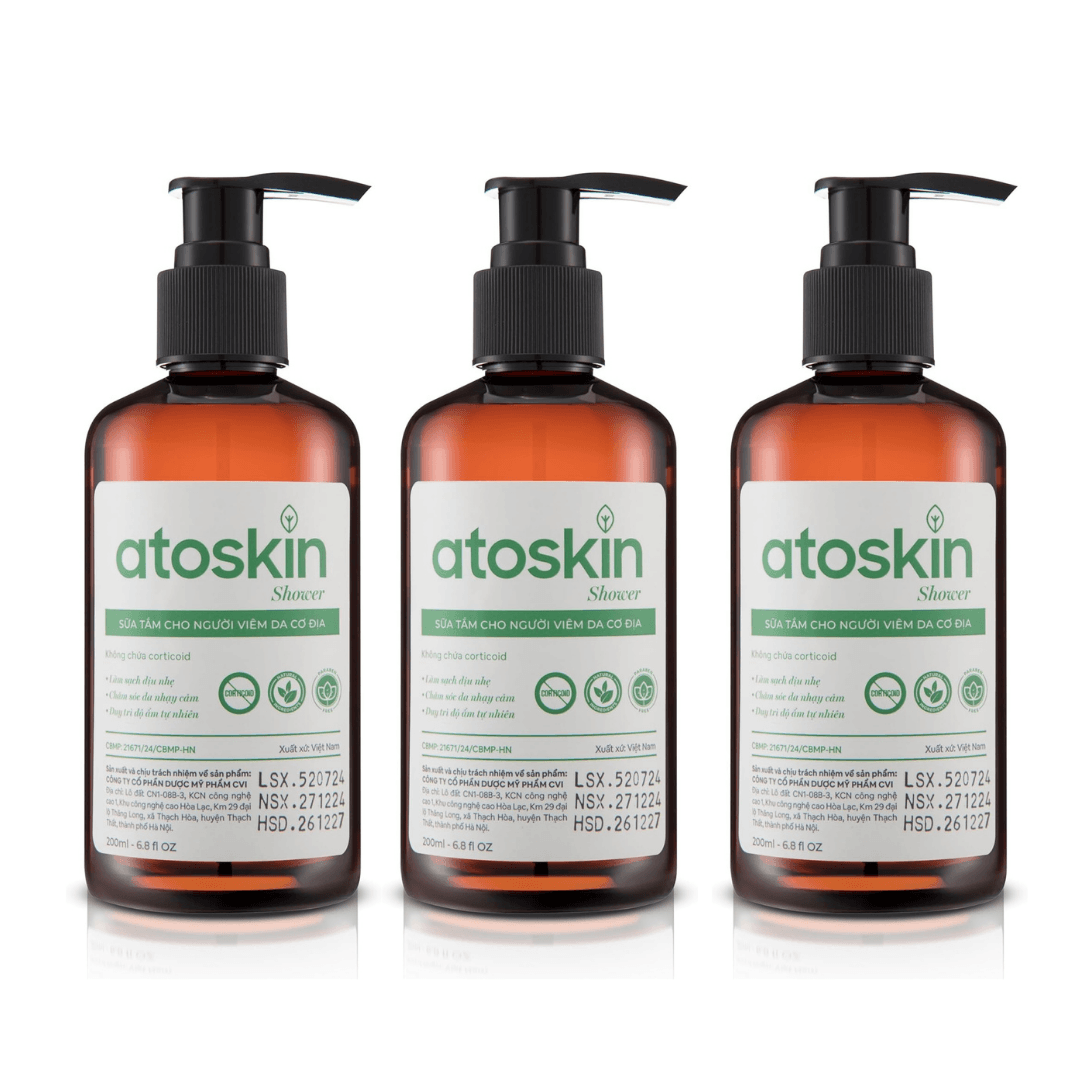 Atoskin Shower Gel - for Eczema, Psoriasis, Dermatitis, and Anti-Itch Relief (6.8 oz)