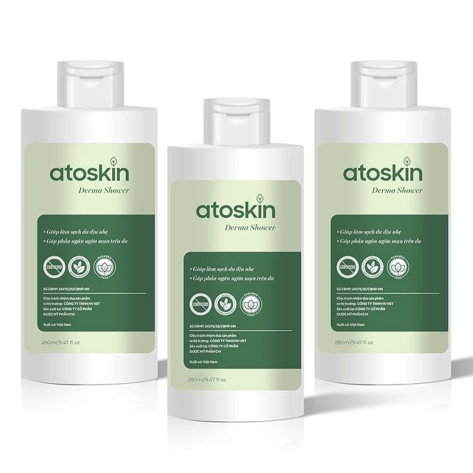 Atoskin Derma Shower – Advanced Folliculitis Body Wash (9.47 oz)