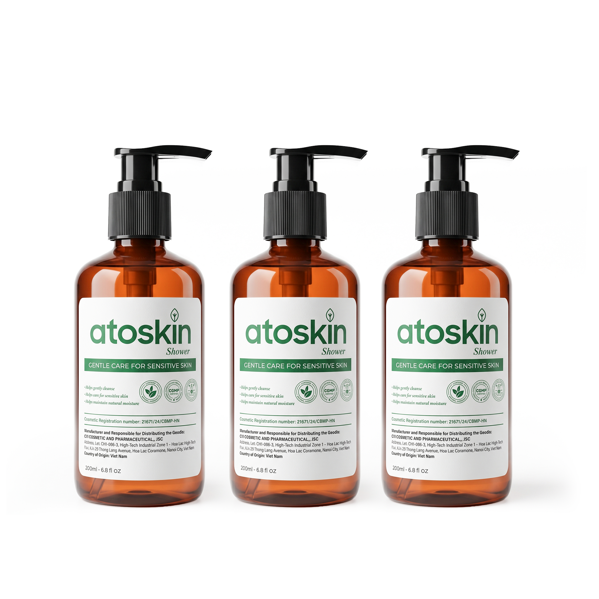Atoskin Shower - for Eczema, Psoriasis, Dermatitis, and Anti-Itch Relief (6.8 oz)