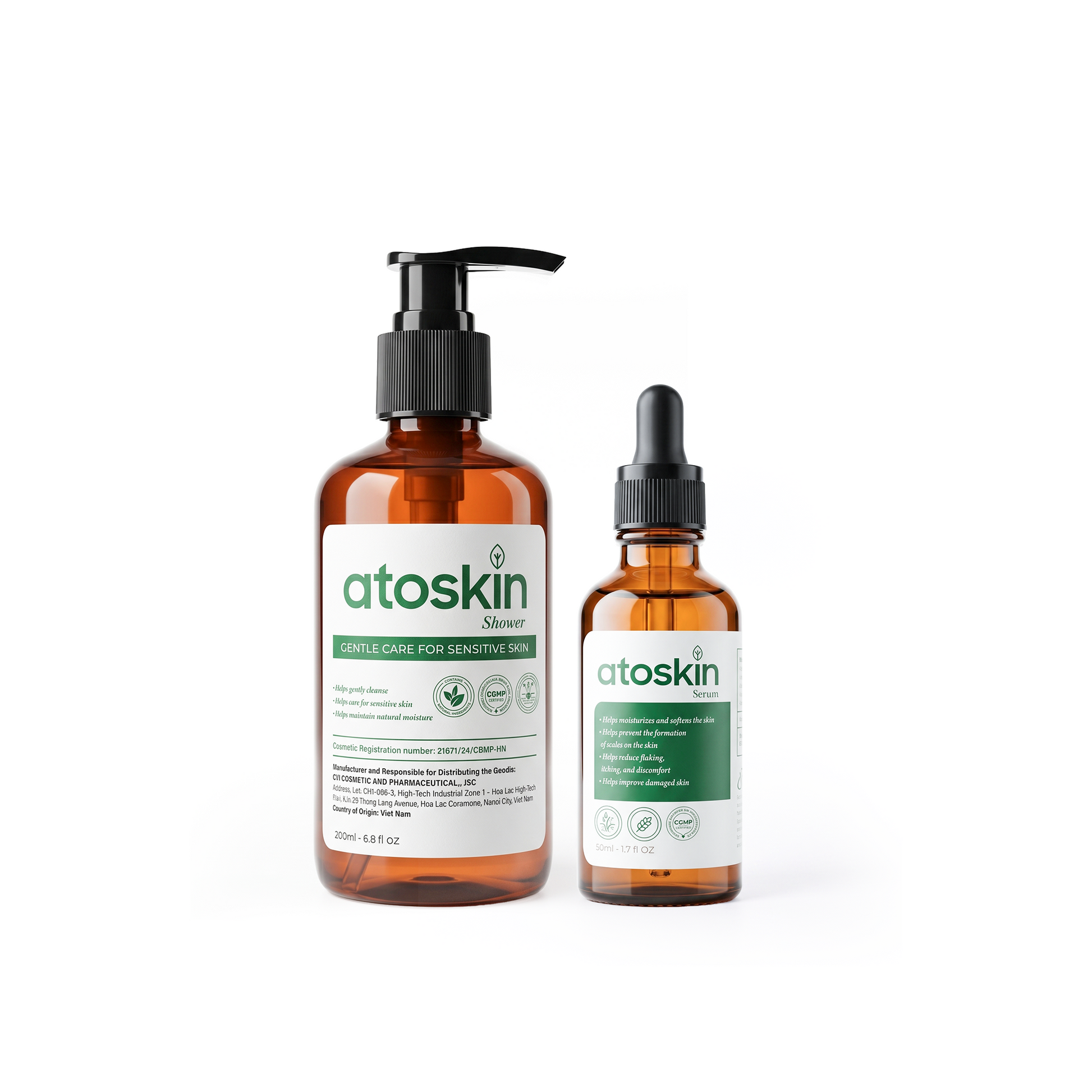 Atoskin Shower - for Eczema, Psoriasis, Dermatitis, and Anti-Itch Relief (6.8 oz)