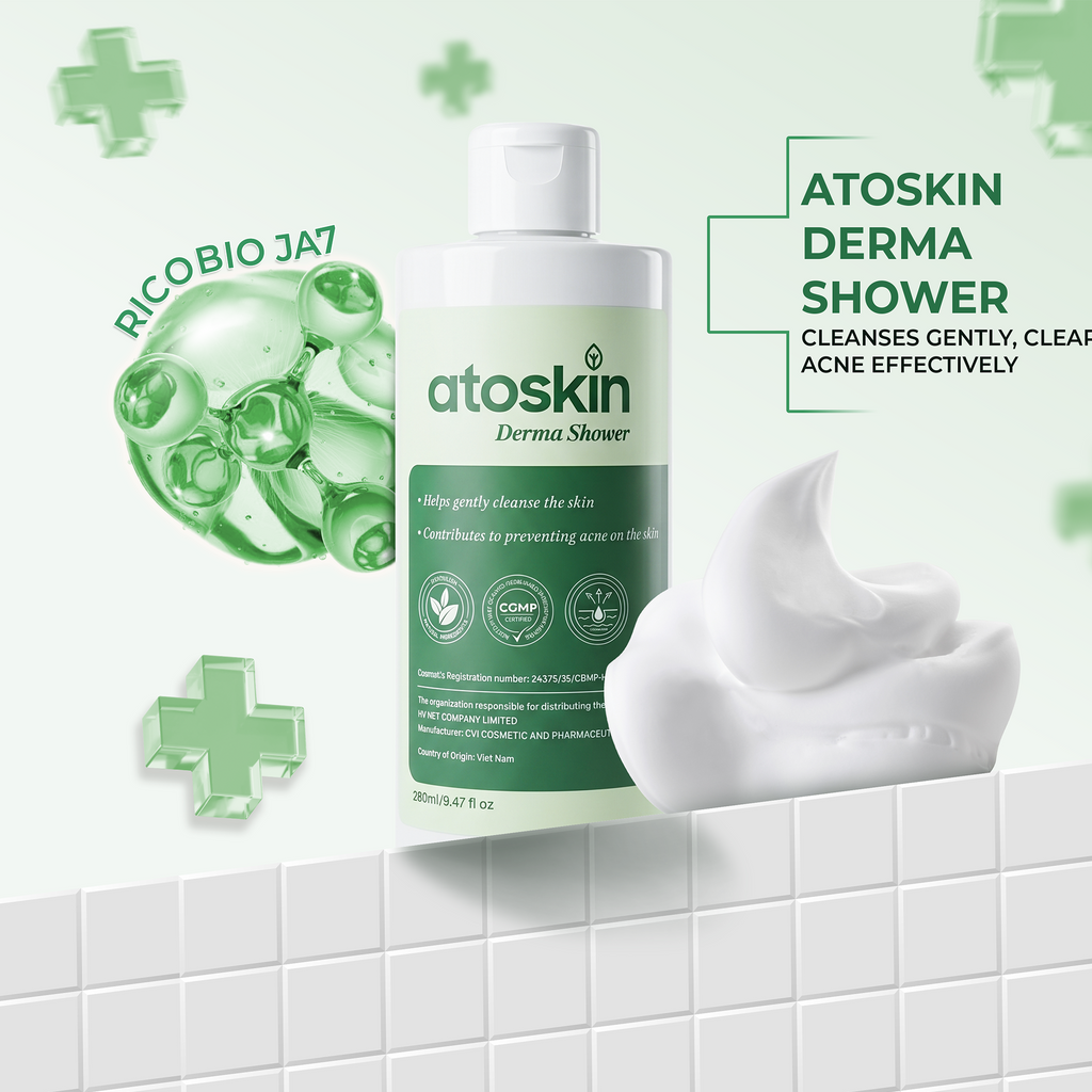 Atoskin Derma Shower – Advanced Folliculitis Body Wash (9.47 oz)