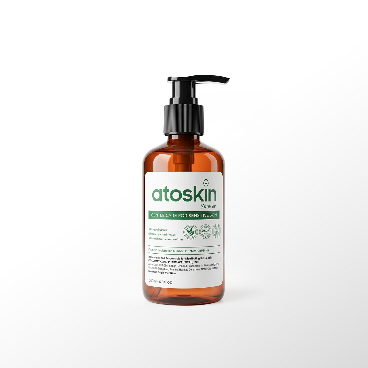 Atoskin Shower - for Eczema, Psoriasis, Dermatitis, and Anti-Itch Relief (6.8 oz)