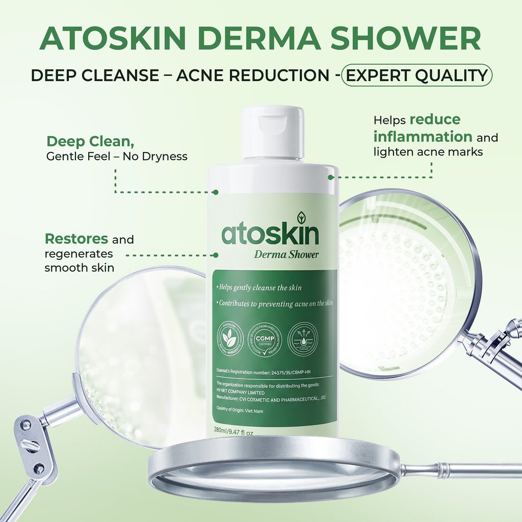 Atoskin Derma Shower – Advanced Folliculitis Body Wash (9.47 oz)