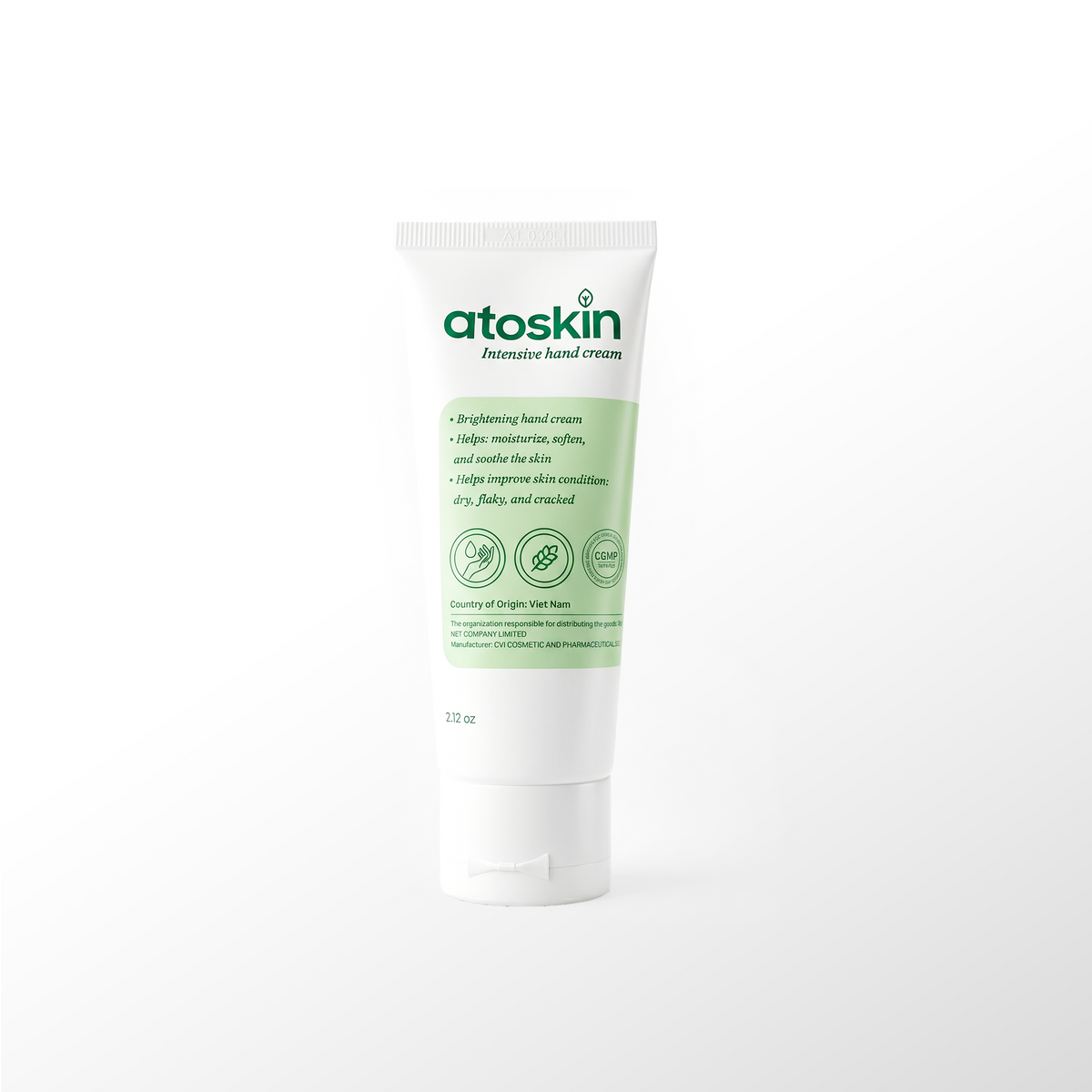 Atoskin Intensive Hand Cream – Deep Moisturizing & Brightening (2.12oz)