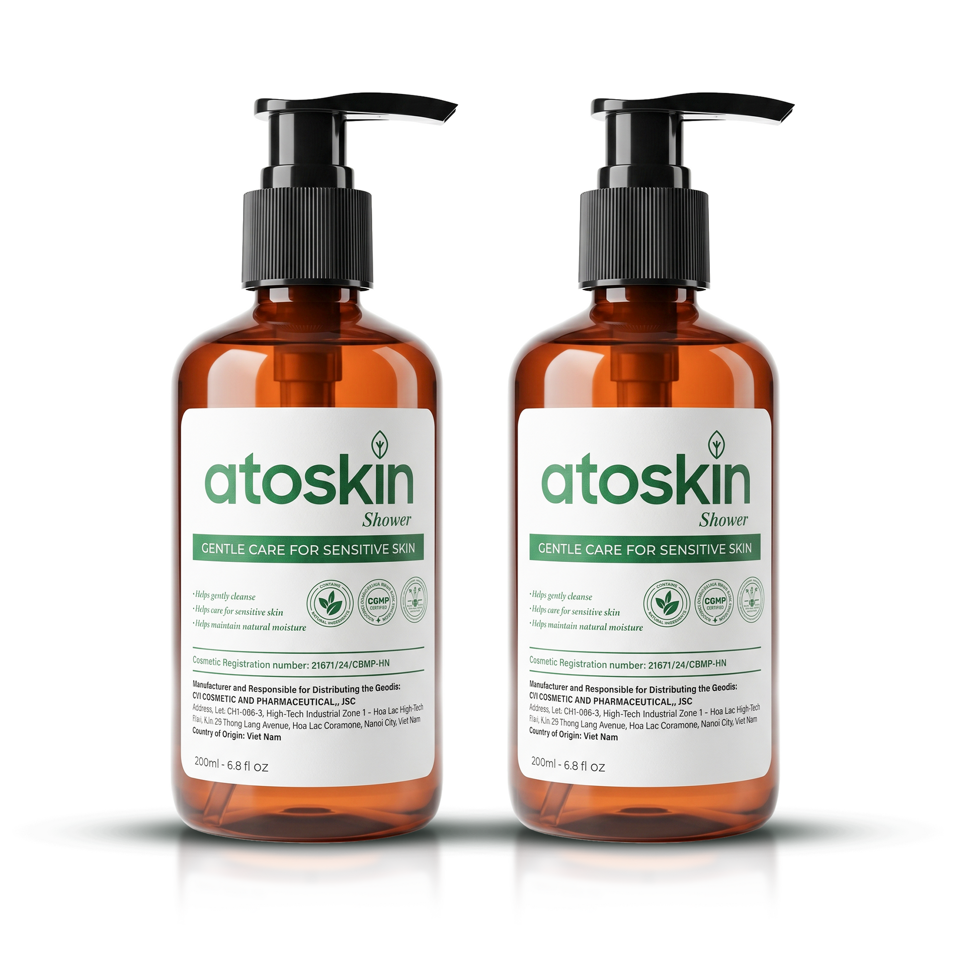 Atoskin Shower - for Eczema, Psoriasis, Dermatitis, and Anti-Itch Relief (6.8 oz)