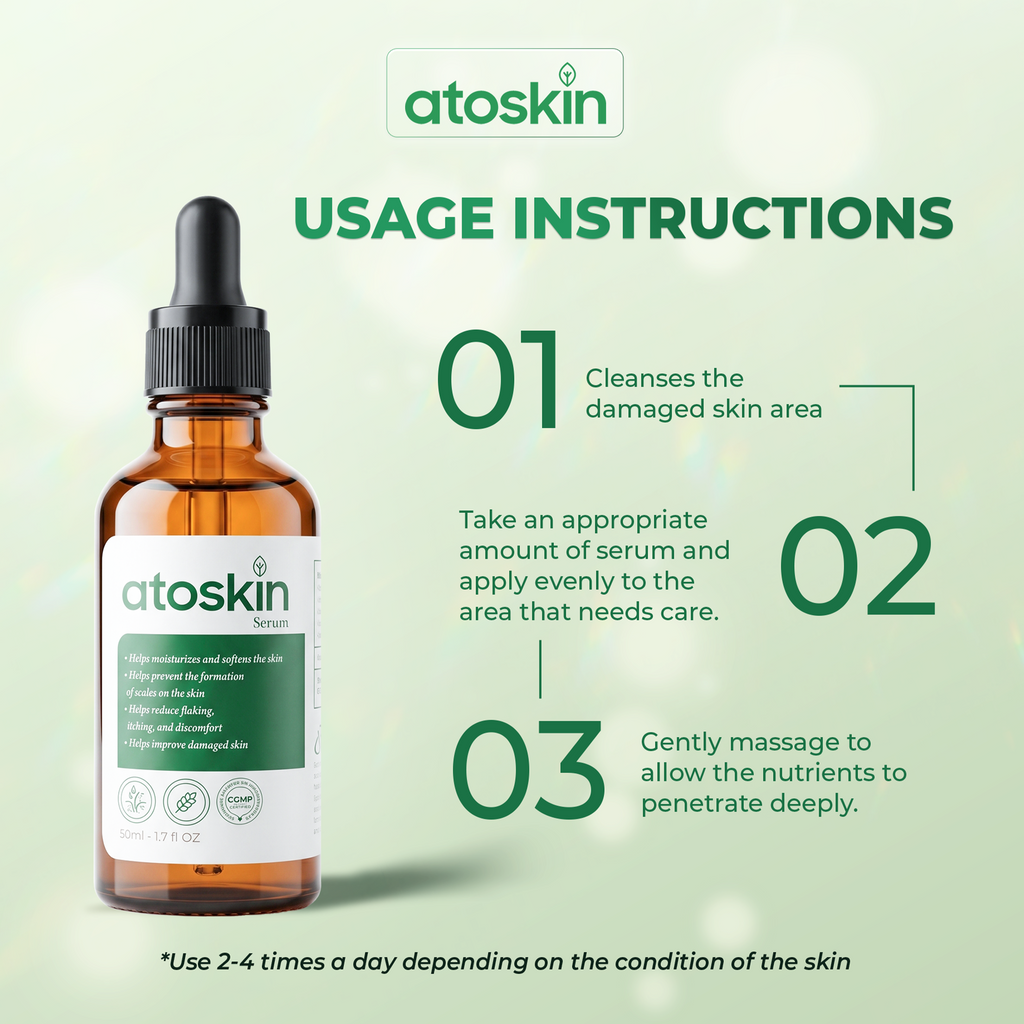 Atoskin Serum - for Eczema, Psoriasis, Itchy Skin and Dermatitis Irritation (1.7 fl oz)