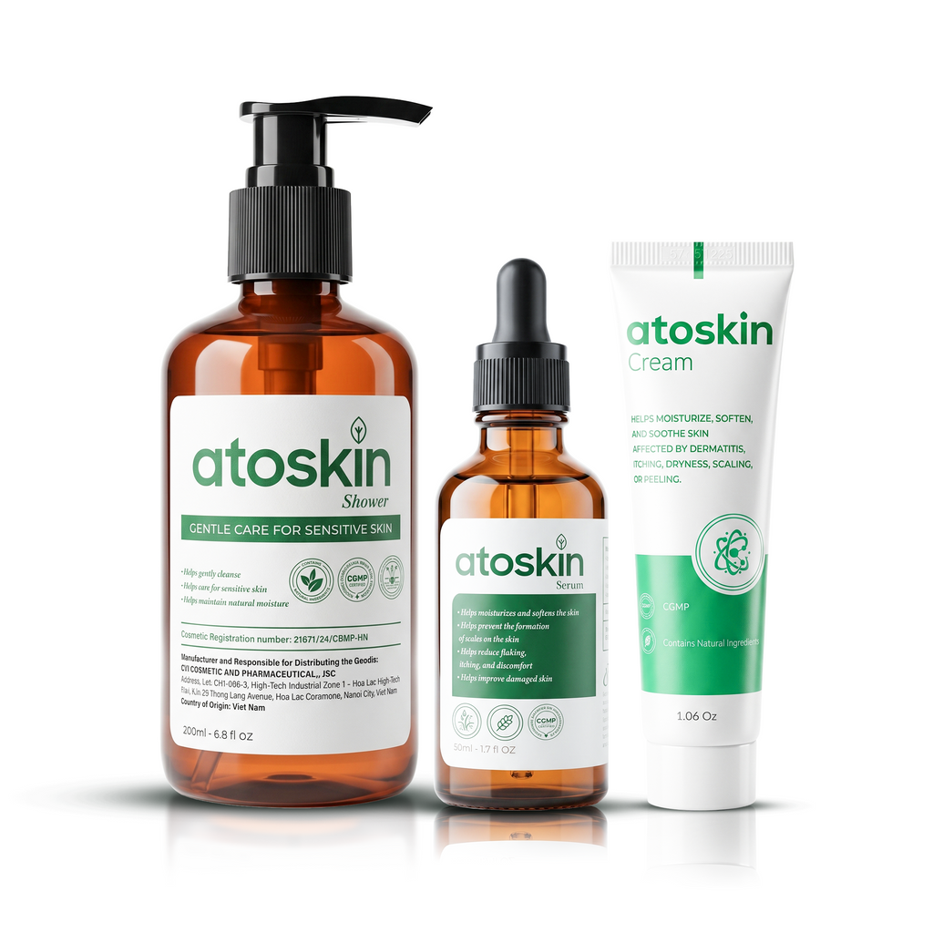 Atoskin Shower - for Eczema, Psoriasis, Dermatitis, and Anti-Itch Relief (6.8 oz)