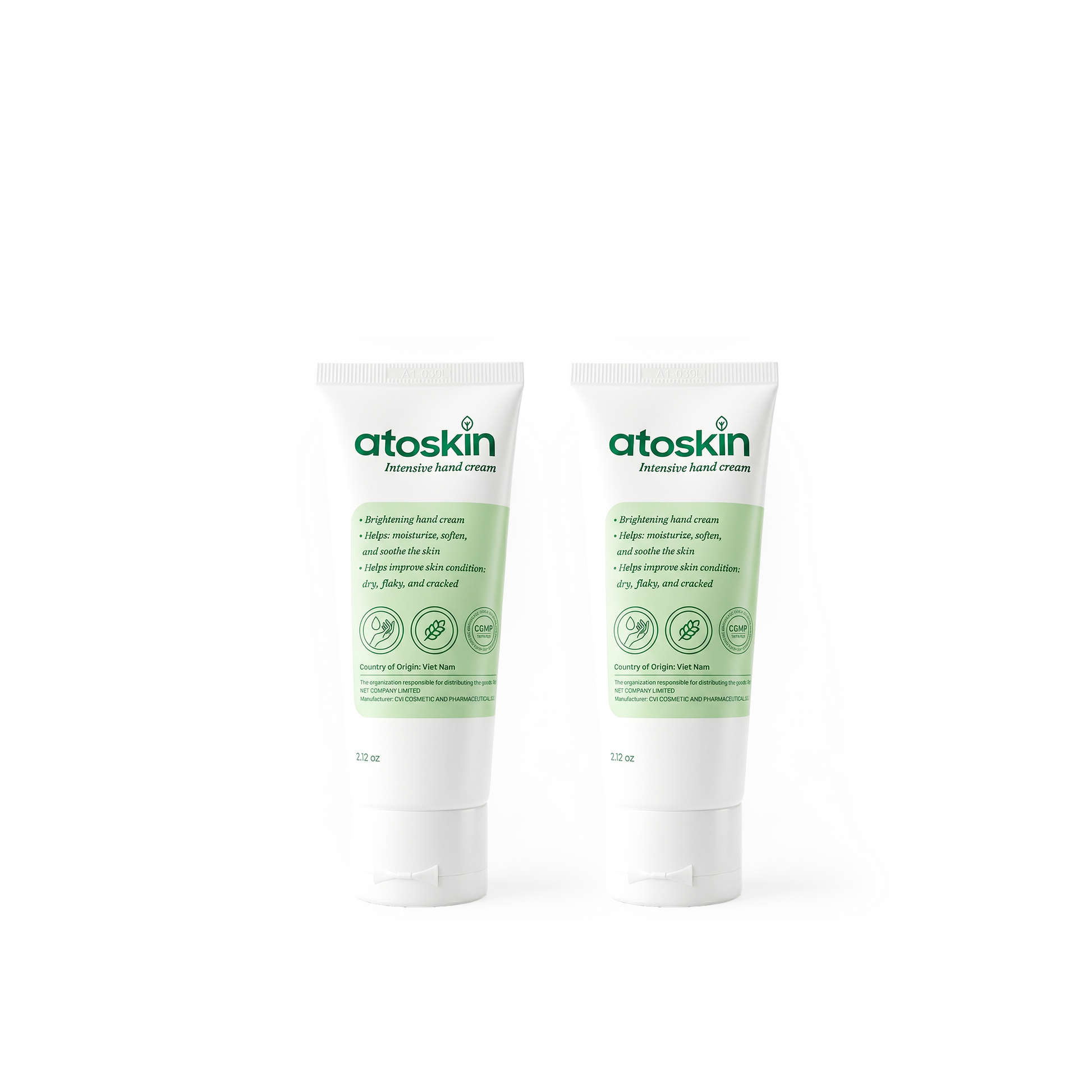 Atoskin Intensive Hand Cream – Deep Moisturizing & Brightening (2.12oz)