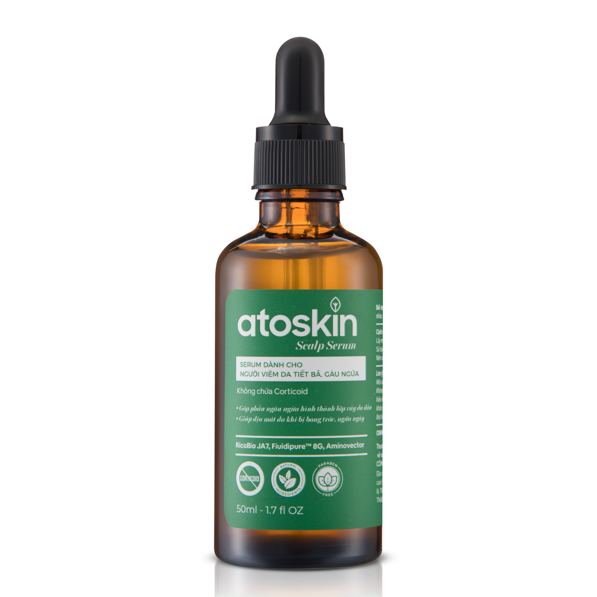 Atoskin Scalp Serum – Lightweight Leave-On Scalp Care with Botanical Extracts, Zinc PCA & Aquaxyl™ – Helps Improve Comfort & Oil Balance – Non-Greasy (1.7 fl oz)