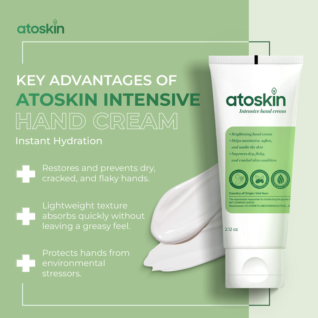 Atoskin Intensive Hand Cream – Deep Moisturizing & Brightening (2.12oz)
