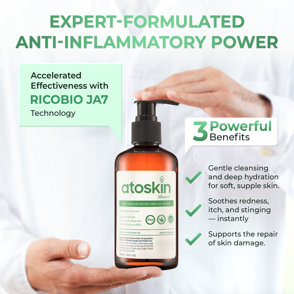 Atoskin – Specialized Body Wash for Eczema, Psoriasis & Dermatitis-Prone Skin