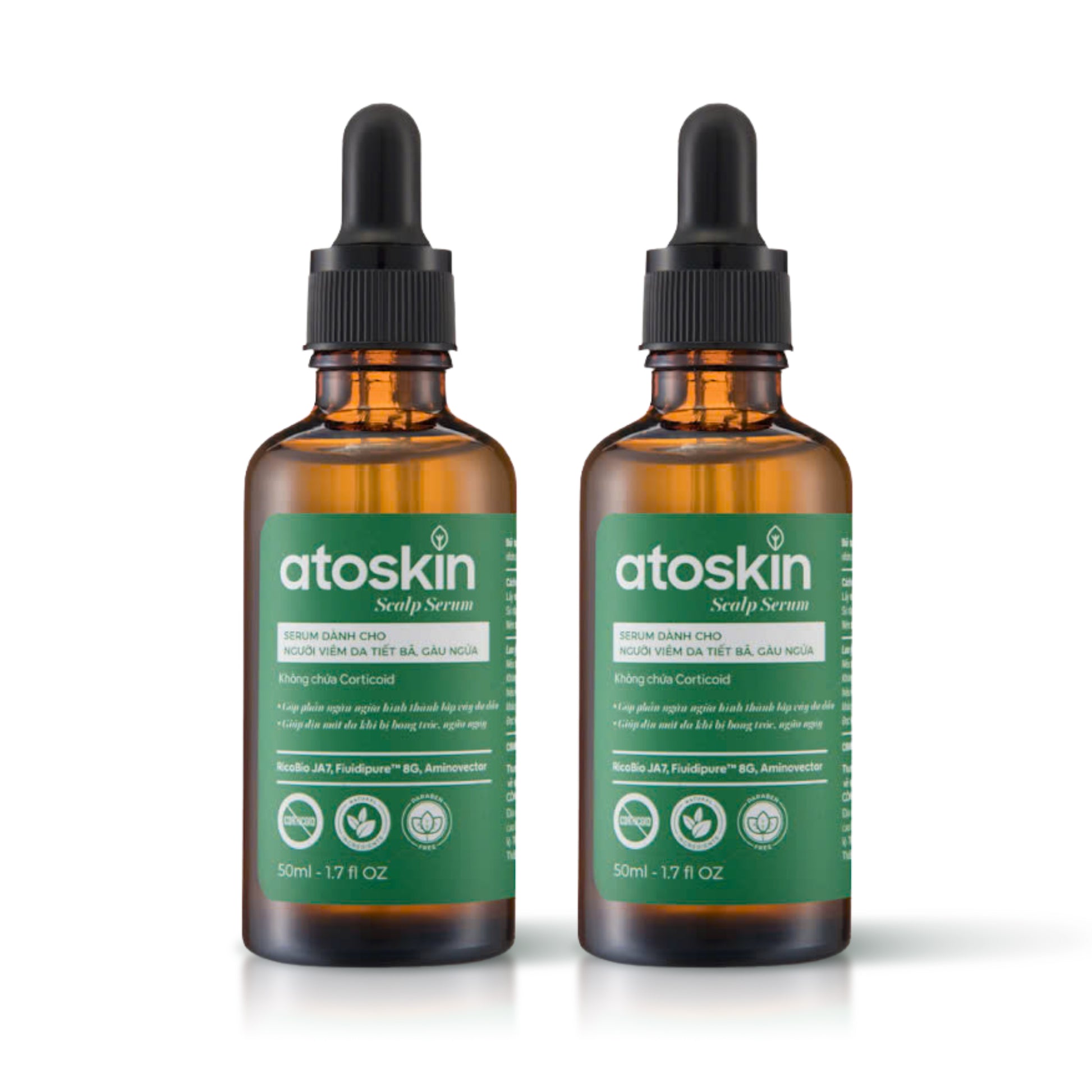 Atoskin Scalp Serum – Lightweight Leave-On Scalp Care with Botanical Extracts, Zinc PCA & Aquaxyl™ – Helps Improve Comfort & Oil Balance – Non-Greasy (1.7 fl oz)