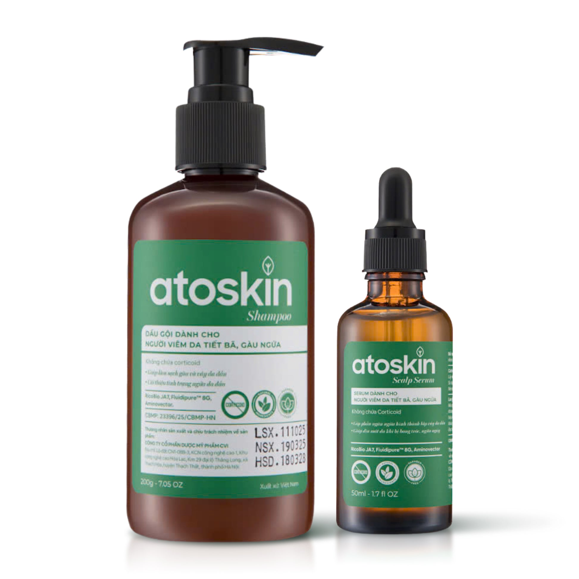 Atoskin Scalp Serum – Lightweight Leave-On Scalp Care with Botanical Extracts, Zinc PCA & Aquaxyl™ – Helps Improve Comfort & Oil Balance – Non-Greasy (1.7 fl oz)