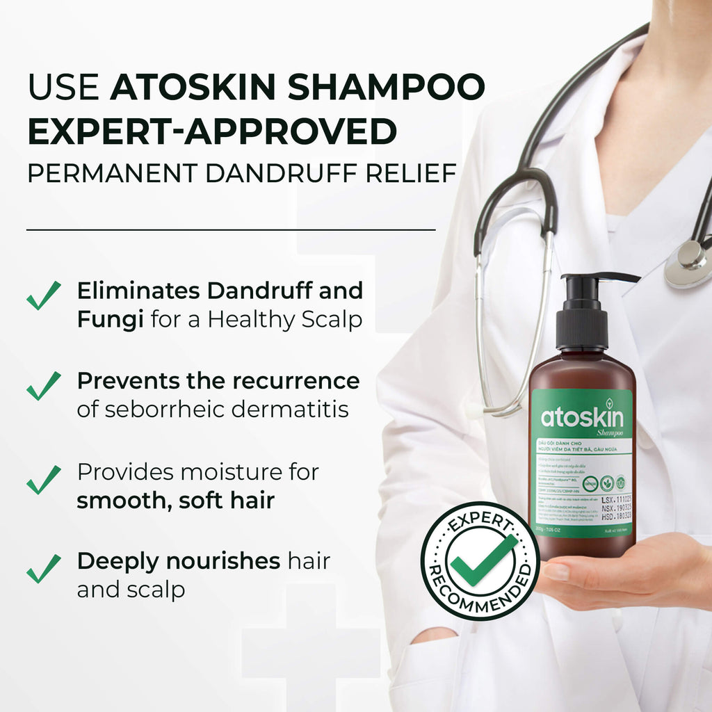 Atoskin Shampoo – for Seborrheic Dermatitis - Helps Reduce Oil & Improve Scalp Comfort (6.76 fl oz)