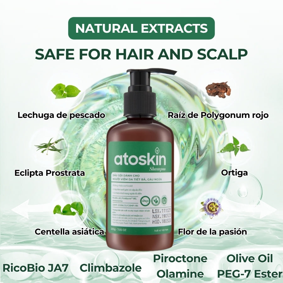 Atoskin – Specialized Shampoo for Seborrheic Dermatitis & Folliculitis-Prone Scalp