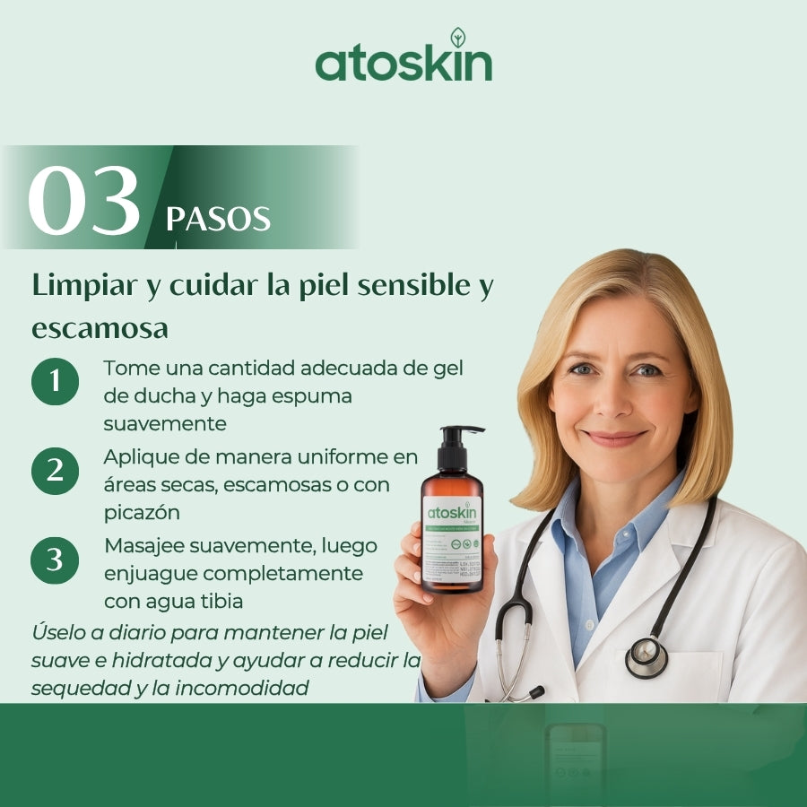 Atoskin – Specialized Body Wash for Eczema, Psoriasis & Dermatitis-Prone Skin