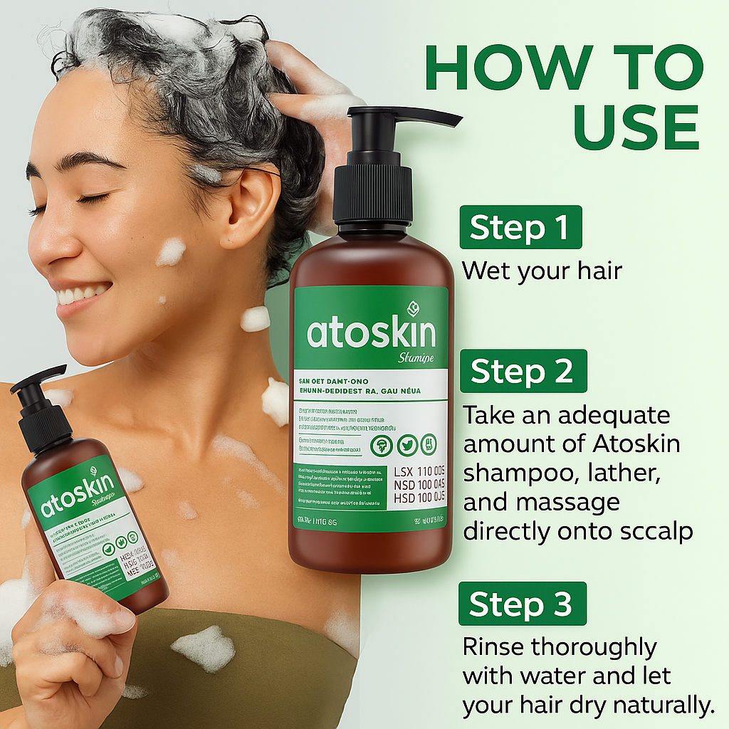 Atoskin – Specialized Shampoo for Seborrheic Dermatitis & Folliculitis-Prone Scalp