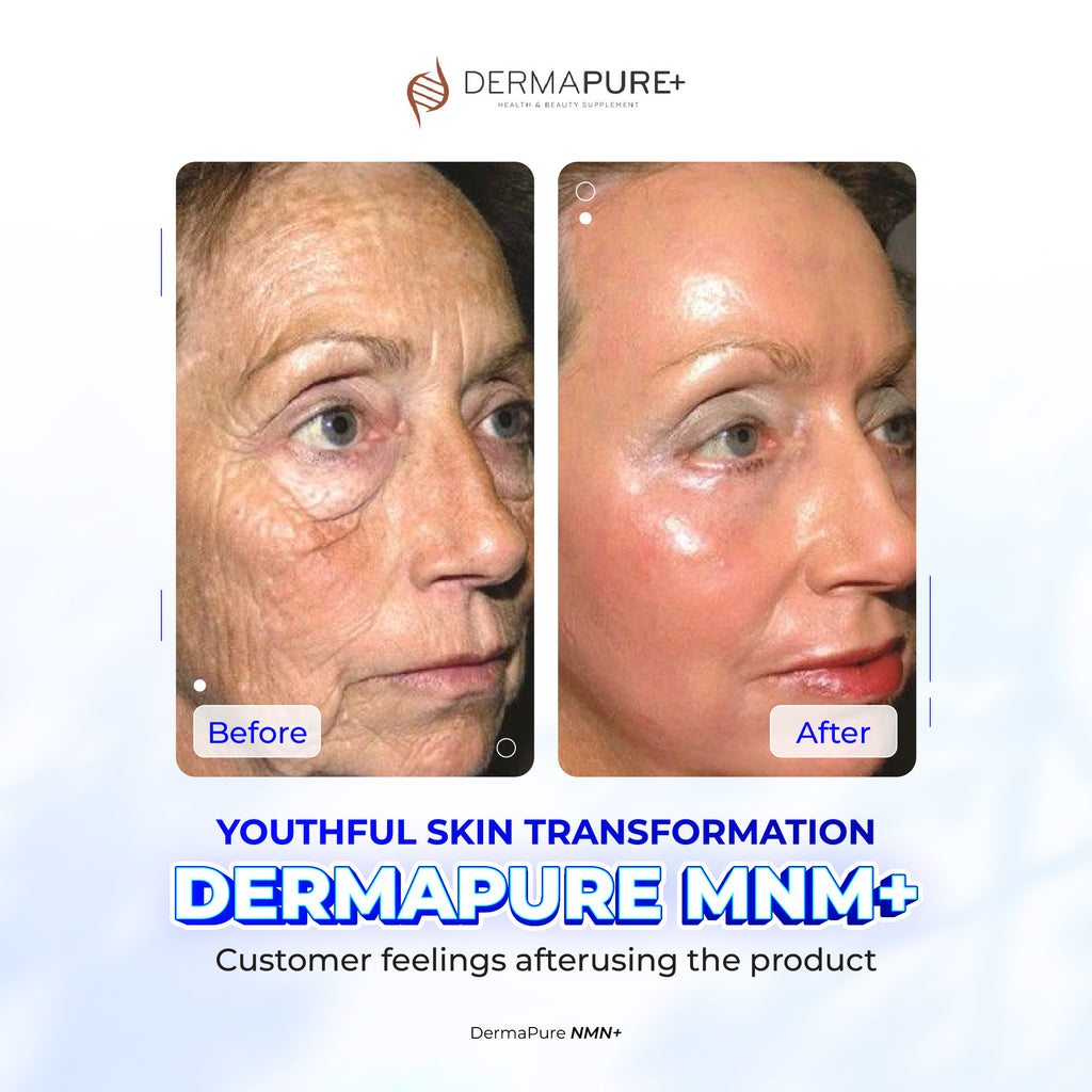 DermaPure+ NMN Plus Supplement 4-in-1 – Antioxidant & Healthy Skin Aging Support, 60 Capsules (1 Pack)
