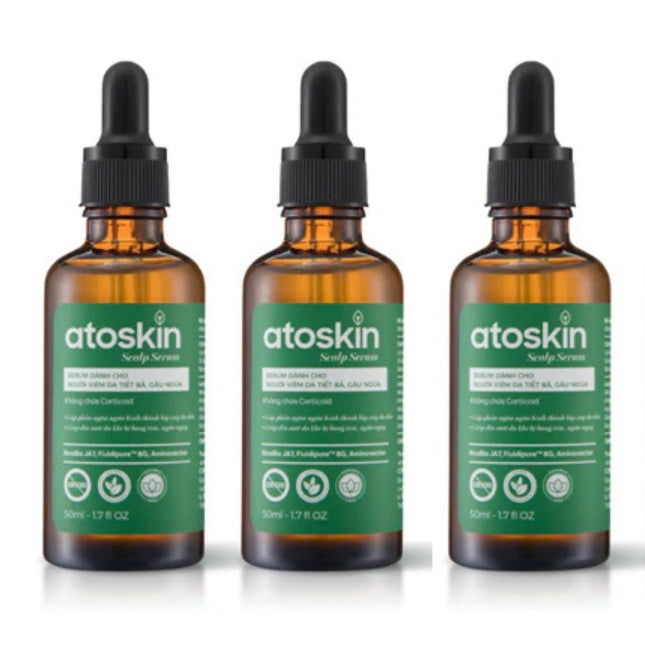 Atoskin Scalp Serum – Lightweight Leave-On Scalp Care with Botanical Extracts, Zinc PCA & Aquaxyl™ – Helps Improve Comfort & Oil Balance – Non-Greasy (1.7 fl oz)