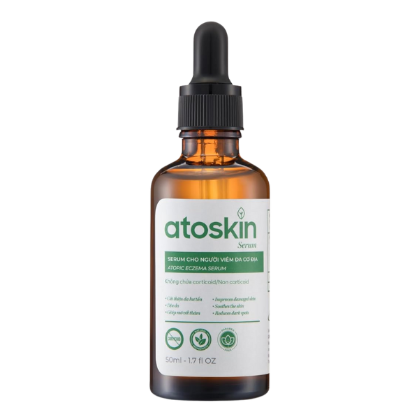 Atoskin Serum for Eczema, Psoriasis, Itchy Skin and Dermatitis Irritation, with Biosaccharide Gum-1 and RicoBio JA7 - for Atopic Dermatitis Patents (1.7 fl oz)