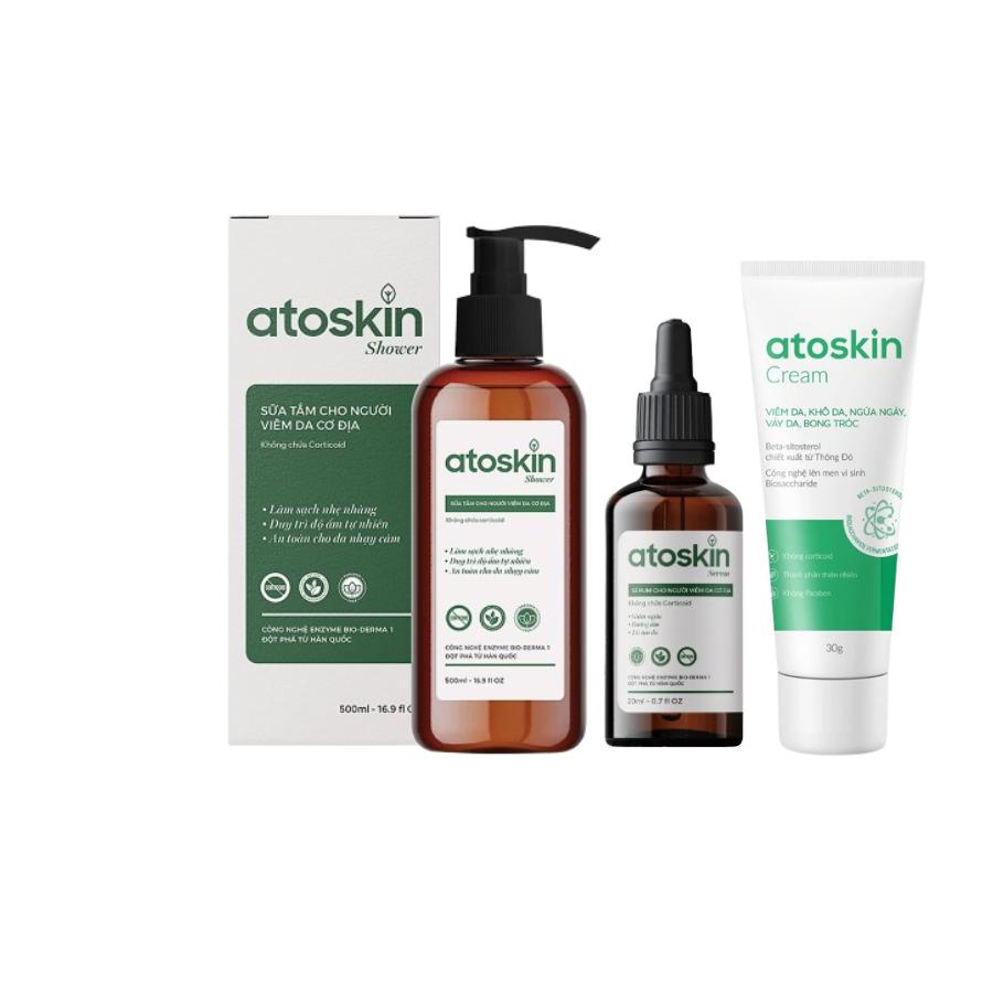 Atoskin Serum for Eczema, Psoriasis, Itchy Skin and Dermatitis Irritation, with Biosaccharide Gum-1 and RicoBio JA7 - for Atopic Dermatitis Patents (1.7 fl oz)